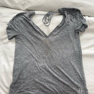 Victoria’s Secret Gray V-Neck Tie Women's Top